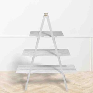 Escalera para dulces Plegable Madera MOD. Madera blanca