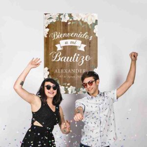 Letrero de bienvenida bautizo personalizado Mod.1