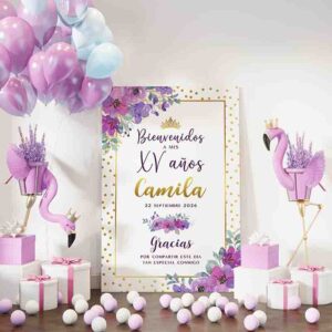 Letrero para 15 años personalizado Mod.2