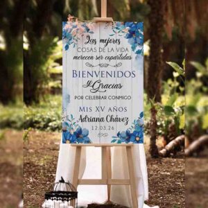 Letrero fiesta de quince Mod.3