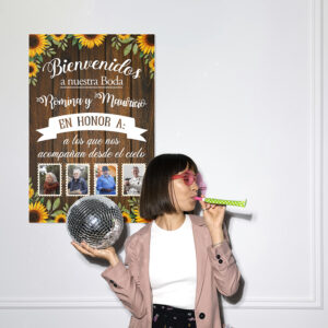 Letreros para boda en memoria Mod.Girasoles