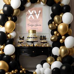 Letrero fiestas de 15 personalizado Mod.6