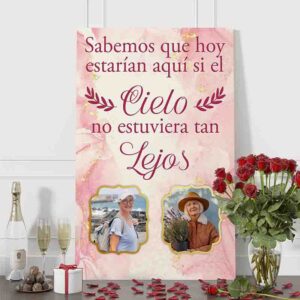 Nuestra boda letrero memorial Mod.Marmol Rosa