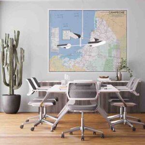 Mapa de Campeche gigante carreteras