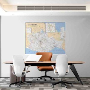 Mapa de Oaxaca gigante carreteras