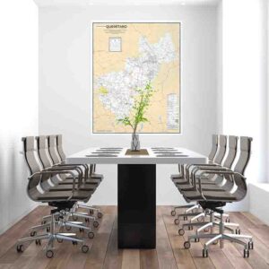 Mapa de Querétaro grande para pared