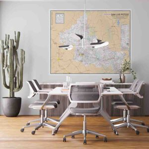 Mapa de San Luis Potosí grande para pared