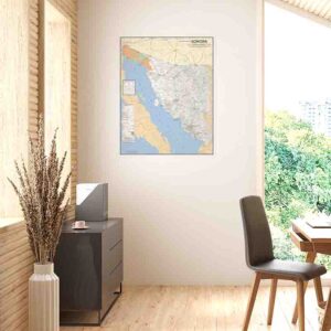 Mapa de Sonora grande para pared
