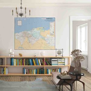 Mapa de Tabasco gigante carreteras