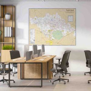 Mapa de Tlaxcala gigante carreteras