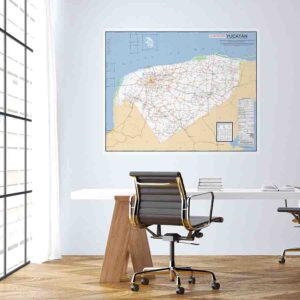 Mapa de Yucatán grande para pared