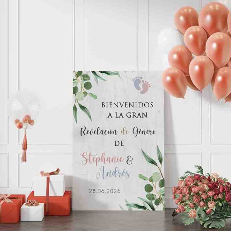 Revelacion de genero letrero decoracion Mod.5 | SuperCreativa