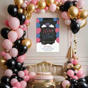 Revelacion de genero letrero personalizado Mod.6