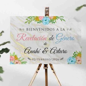 Revelacion de bebe letrero personalizado Mod.8