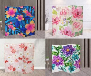 Biombos plegables Flores