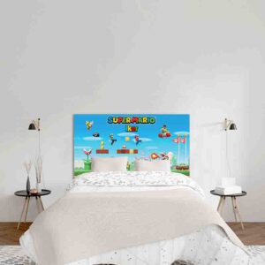 Cabeceras de madera para niños Exploración de los Mundos de Mario