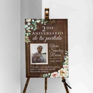 Placa de MDF Personalizadas año luctuoso Brisa de Eternidad