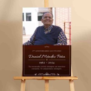 Letrero Conmemorativo para Aniversario Luctuoso Cálido Recuerdo