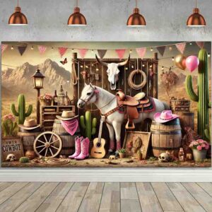 Decoración de vaquero Backdrop photocall Dama del Rancho