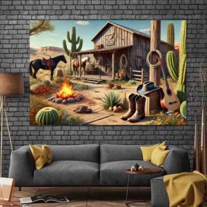 Decoración fiesta vaquera hombre Backdrop fondo El Encanto del rancho