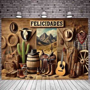 Decoraciones de vaquero Backdrop photocall Escena Vaquera