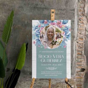 Memorial Letrero Personalizado con Foto Eterno Tributo