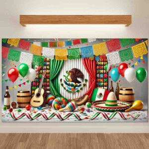 Backdrop Fiesta Fondo Temático Mexicano Noche de Mariachi