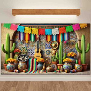 Backdrop Fotos y Decoración Fiesta Mexicana Tradición en el Zócalo