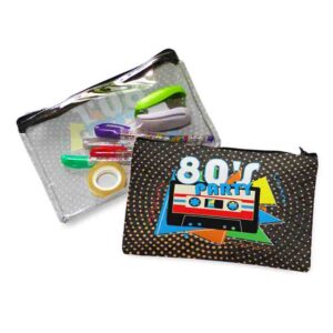 Lapiceras de tela detalles fiesta Ochentera Boombox Blast
