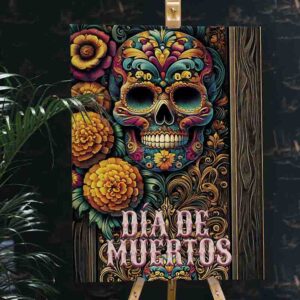 Letreros Artesanales para Día de Muertos Calaveras y Tradición