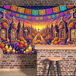 Photocall para fotos Día de Muertos especiales  Cementerio al Atardecer
