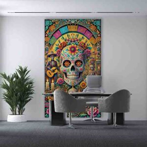 Backdrop Día de Muertos adorno perfecto para fiestas  Coro de Calaveras
