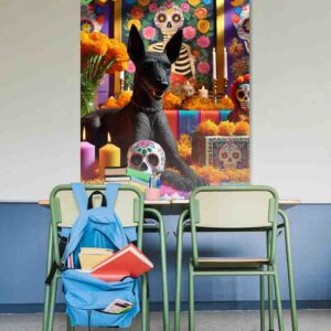 Adorno para fiesta de Día de Muertos tradicional El Fiel Xolo