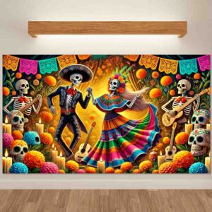 Backdrop decoración para temática de Día de Muertos Fiesta de las Sombras