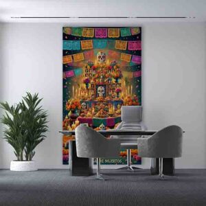 Backdrop para fotos en evento de Día de Muertos Ritual de Luz