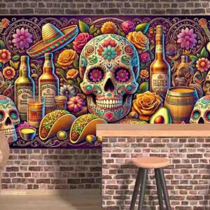 Fondo decorativo para fotos de Día de Muertos Viento de Tradición
