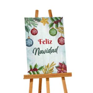 Letreros Decorativos Navideños Personalizados Feliz Navidad Colorida