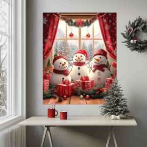 Photocall de Fiesta Muñeco de Nieve Los Tres Amigos