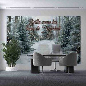 Fondo Navideño de Bosque Nevado Sueños del Bosque