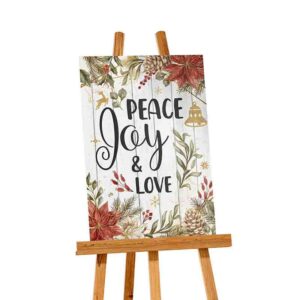 Decoraciones de navidad para el hogar elegante letrero  Paz, Amor y Alegría