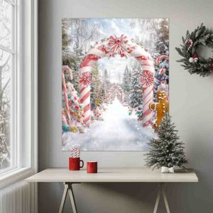 Fondo Navideño de Bosque Nevado Bosque de Cristal
