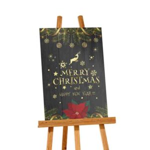 Decora tu Navidad con Letreros Personalizados  Navidad en Negro y Oro