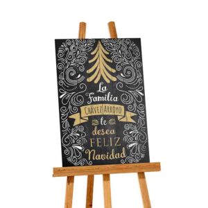 Decoración Navideña Exclusiva Letreros  Navidad Clásica en Negro