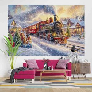 Photocall de Navidad con Tren Expreso Vintage