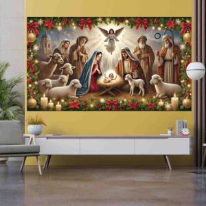 Backdrop fotos noche buena  Adoración del Niño Dios