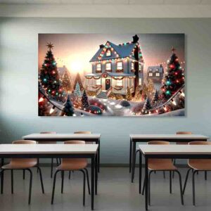 Backdrop Navideño de Guirnaldas para tu Evento La Blanca Morada