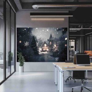 Fondo Copos de Nieve backdrop Noche de Copos de Nieve