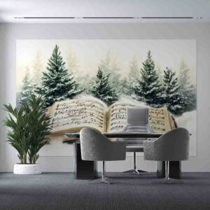 Photocall con Villancicos y Notas Musicales Villancicos bajo el Árbol