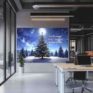 Backdrop de Nochebuena Estrella Brillante