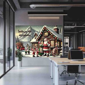 Fondo para Fotos de Navidad La Cabaña Mágica
